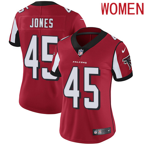 2019 Women Atlanta Falcons 45 Jones red Nike Vapor Untouchable Limited NFL Jersey